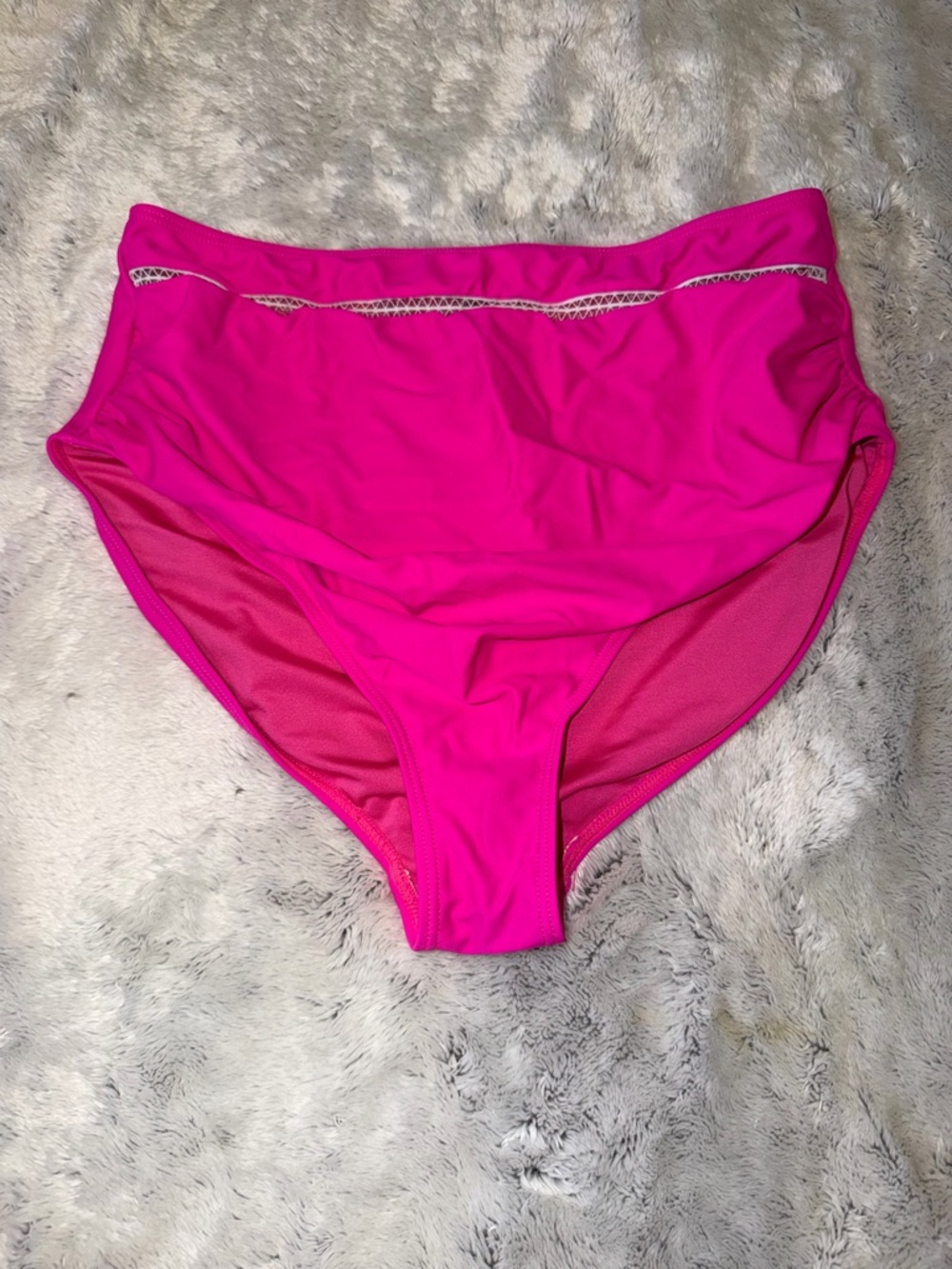 Amazon Women's High-Rise Bikini Bottoms in Hot Pink